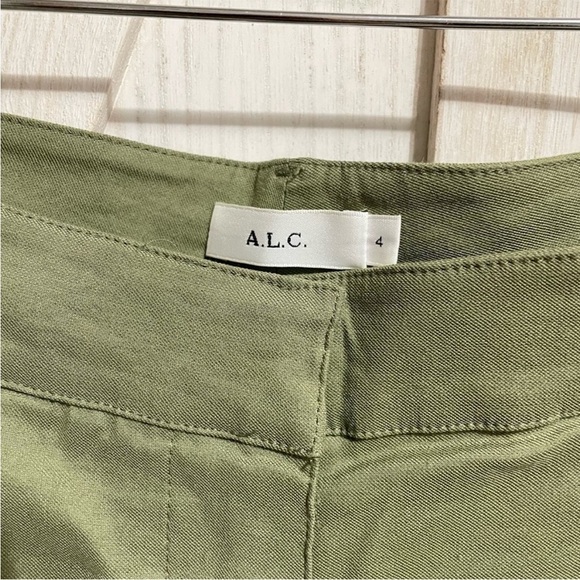 A.L.C Teddy Straight Leg Kick Cropped Pant Sage Size 4 - Picture 7 of 9